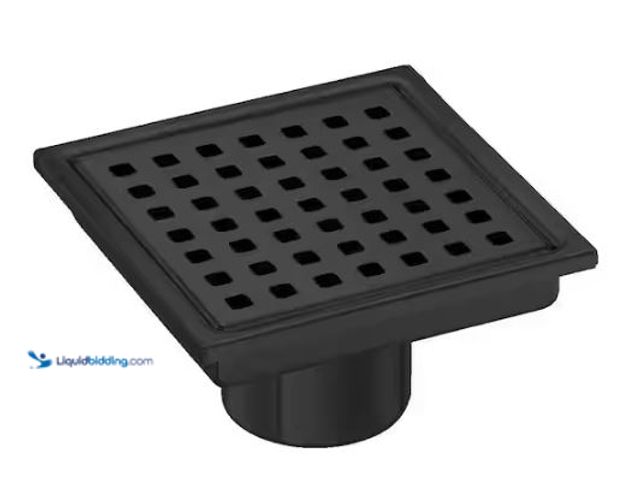 Lot 49-1577277 - BWE 4"Linear Shower Drain with Grid Cover, Professional Brushed 304 Stainless Steel, High Flow, Hair...