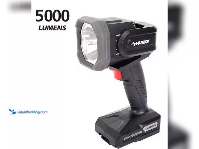 Lot 49-3539067 - Husky
5000 Lumen Hybrid Power Swivel Rechargeable Spotlight Internet # 334527593
Model # 91640
St...