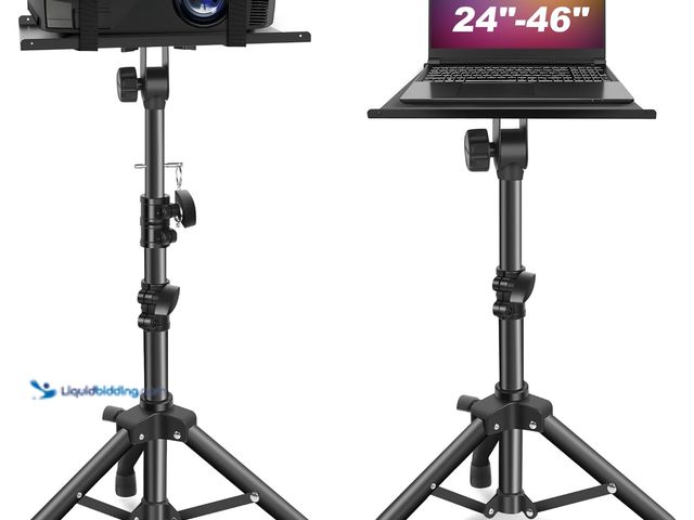 Lot 49-5463519 - Projector Stand,Projector Laptop Stand Tripod Laptop Tripod Stand Height 24.4" To 46" Laptop Floor S...