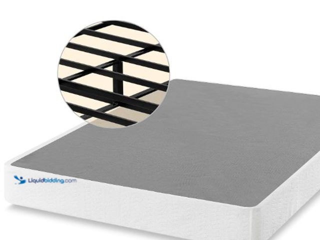 Lot 49-1517001 - ZINUS 9 Inch Metal Smart Box Spring, Mattress Foundation, Strong Metal Frame, Easy Assembly, Queen, ...