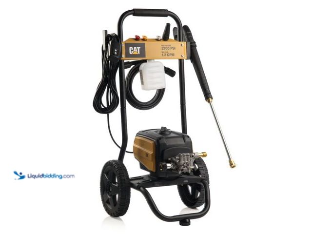 Lot 49-5556865 - CAT 2200PSI Electric Pressure Washer W/ Turbo Nozzle, 13-Amp. Used slightly. Powers on