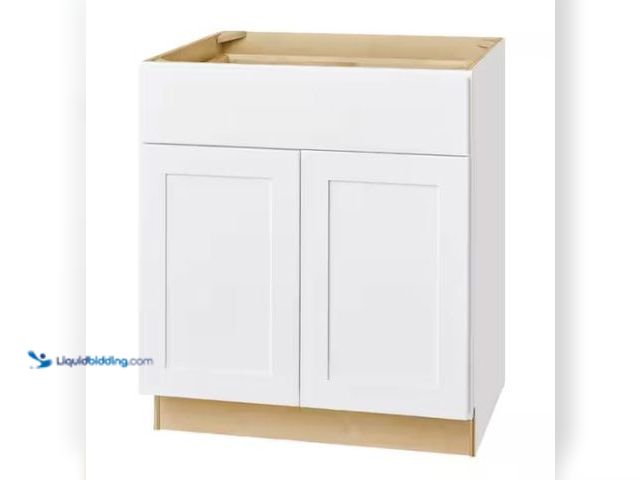 Lot 49-1549716 - Hampton Bay Avondale 30 in. W x 24 in. D x 34.5 in. H Ready to Assemble Plywood Shaker Base Kitchen ...