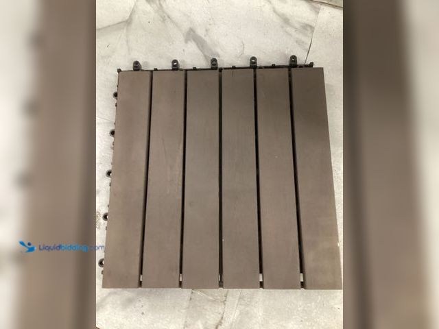 Lot 49-5545628 - Green Alluvium Striped Deck Tiles (Gray) 12''x12''x0.9'' 9 Pieces, Unused