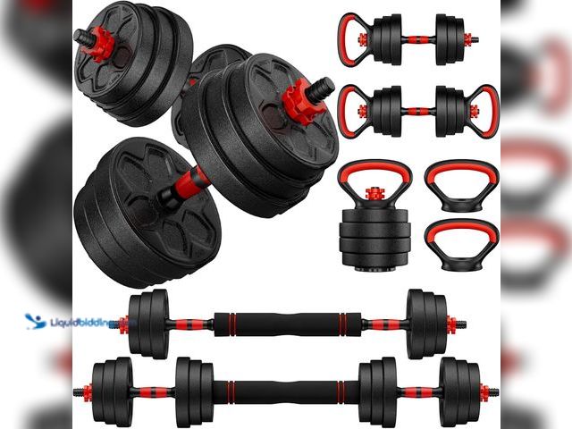 Lot 49-5554285 - Adjustable Dumbbell Set, 20/33/45/70/90lbs Free Weight Set with Connector, 4 in1 Dumbbells Set Used ...