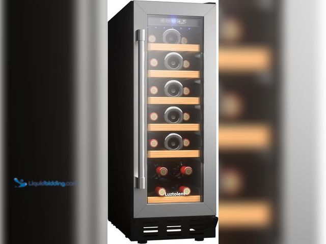 Lot 49-3465262 - Luztolent 19 Bottles Wine Fridge,12 Inch Wine Cooler with Single Zone, Built-in or Under Counter,41-...