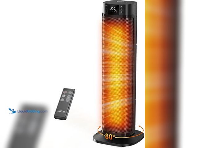 Lot 49-5489121 - Space Heaters for Indoor Use, 24" Electric Space Heater, 1500W PTC Ceramic Heater for Office with Re...