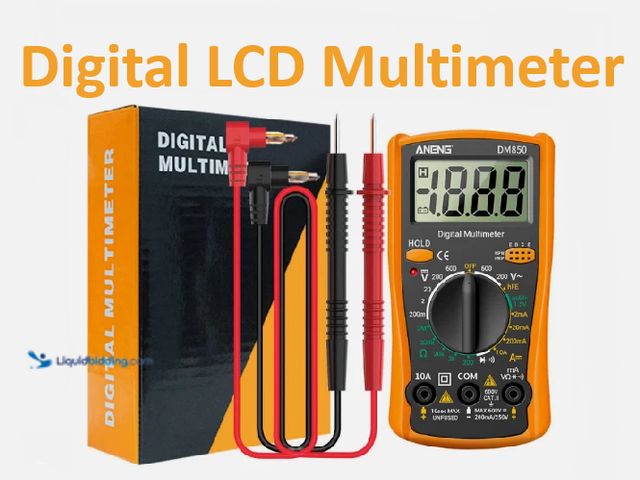 Lot 49-3481483 - Digital LCD Multimeter Tester Voltmeter Ammeter Ohmmeter - NEW - Measures AC/DC voltage and AC/DC cu...