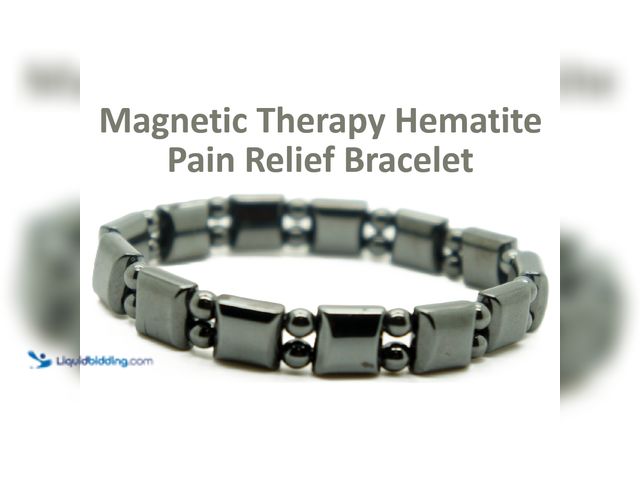 Lot 49-5434319 - Magnetic Hematite Pain Relief Bracelet - NEW - Uses magnetic therapy to help relieve hand/wrist pain...