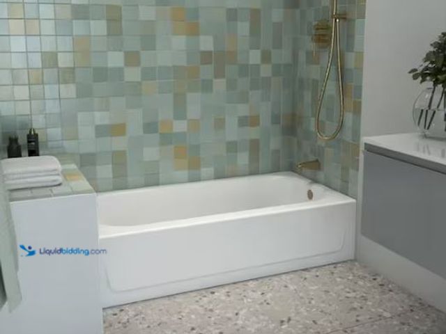 Lot 49-1569171 - Bootz Industries Bootz cast 60 in. x 30 in. Soaking Alcove Bathtub with Right Drain in White, Model ...