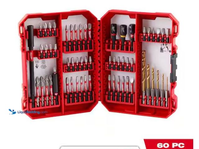 Lot 49-1568769 - Milwaukee SHOCKWAVE Impact Duty Alloy Steel Screw Driver Bit Set (60-Piece) Model # 48-32-4097, Unus...
