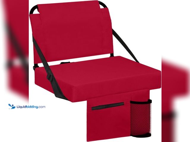 Lot 49-5448511 - Stadium Seat for Bleachers with Back Support and Wide Padded Cushion Stadium Chair - Includes Should...