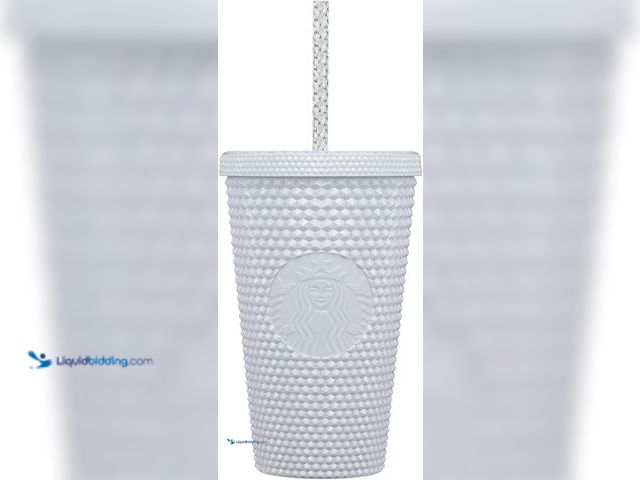 Lot 49-5581456 - QTY 2 - Starbucks Pearl White Bling Cold Cup, 16 fl oz MODEL:762111580429 NEW