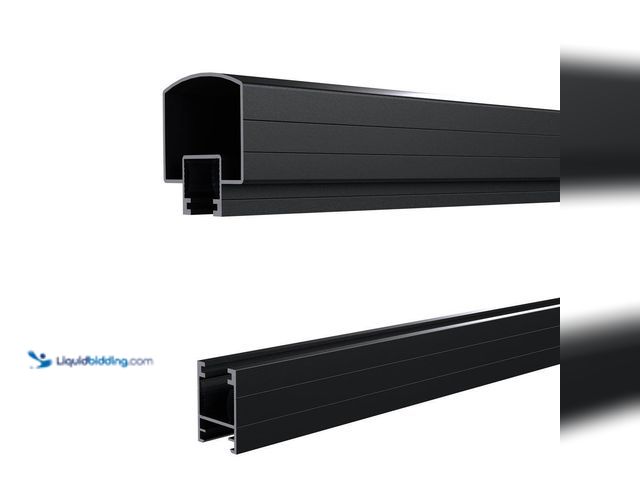 Lot 49-5453558 - PEAK Aluminum Railing 6 ft. Matte Black Aluminum Deck Railing Hand and Base Rail for 36 in. high sys...