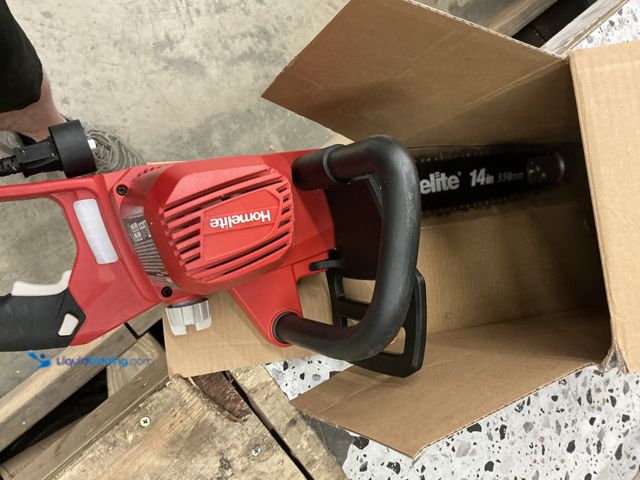 Lot 49-3564662 - Homelite 14 in. 9 Amp Electric Chainsaw, Model # UT43104, Unused.