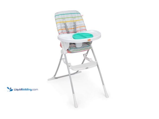 Lot 49-1623975 - Bright Starts Dine Delight Compact Folding High Chair with 3-Section Plate, Unisex, Infant to Toddle...