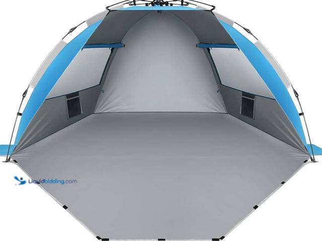 Lot 49-5437296 - Oileus X-Large 4 Person Beach Tent Sun Shelter - Portable Sun Shade Instant Tent for Beach, Waterpro...