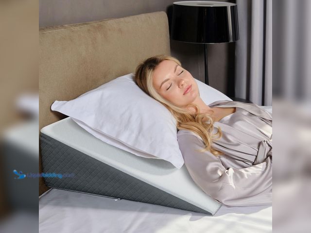 Lot 49-5453211 - Kolbs Bed Wedge Pillow for Sleep Apnea, Acid Reflux, and Back Pain Relief, with Chic Jacquard Cover ...