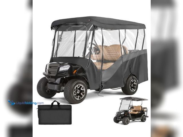 Lot 49-3432519 - KEMIMOTO Golf Cart Enclosure, 4 Passenger Golf Cart Rain Cover, 600D Waterproof Driving Enclosure wi...