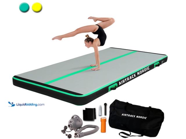 Lot 49-1516822 - AirMat Nordic Carbon Air Mat Tumble Track 10ft/13ft/16ft/20ft/26ft with Electric Air Pump, Inflatabl...