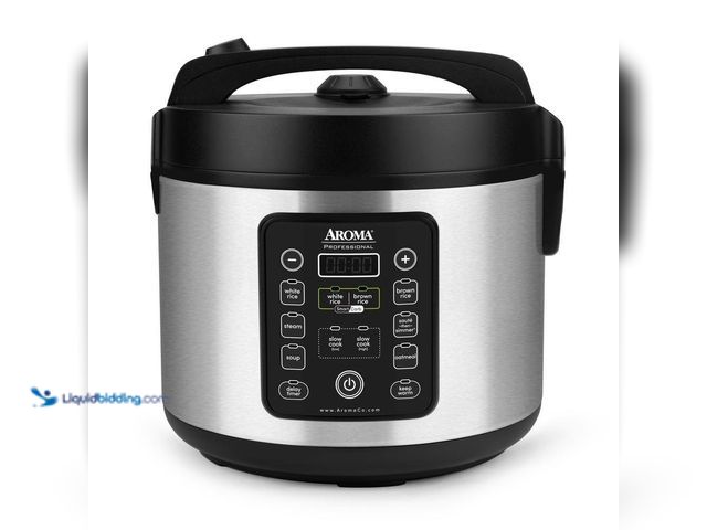 Lot 49-3512429 - AROMA
20-Cup Stainless Steel Rice Cooker (Unused) (Works)