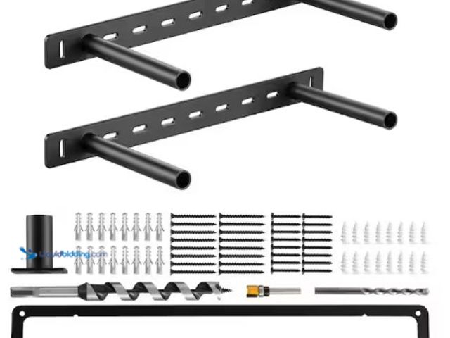 Lot 49-1625895 - VEVOR Floating Shelf Brackets 2 Pcs, 150 lbs. Weight Capacity 16 x 6.2 x 1.5 in. Heavy Duty Hidden B...