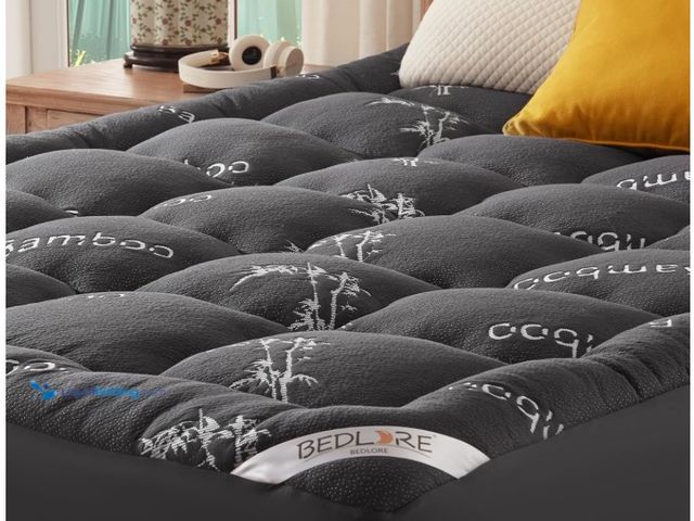 Lot 49-1516347 - BEDLORE King Mattress Topper Viscose Derived from Bamboo, Thick Pillow Top Mattress Pad with Stretch...