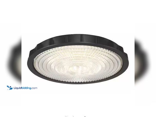 Lot 49-1577343 - Commercial Electric 3470 Lumen LED High Velocity Matte Black Ceiling Fan Integrated Light Kit with C...