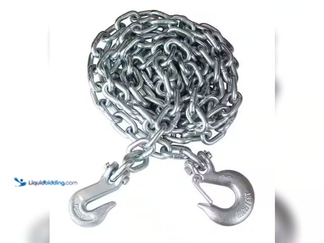 Lot 49-2000226 - Everbilt 3/8 in. x 14 ft. Grade 43 Zinc Steel Logging Chain with Hooks, Working load limit of 5,400 ...