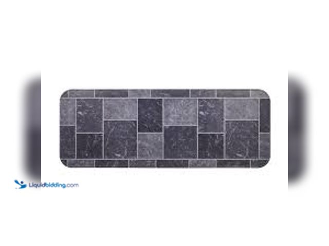 Lot 49-5483702 - Shelter 18 in. x 48 in. Type 2 UL1618 Gray Slate Tile Stove Board. Model # T2UL1848GT-1C. Unused