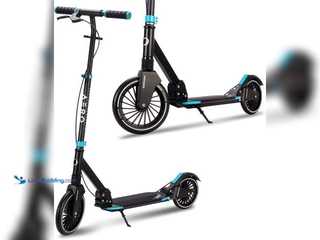 Lot 49-3565091 - Aero Big Wheels Kick Scooter for Kids 8-12, Teens & Adults | Hand Controlled Disc Brake, Rubber Deck...