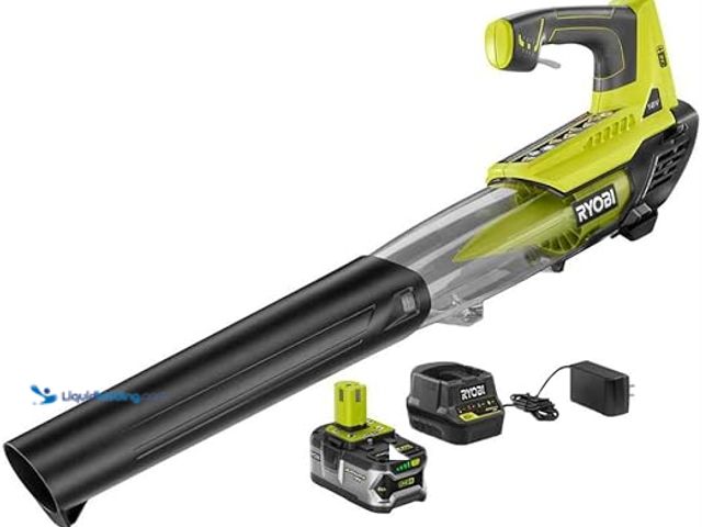 Lot 49-5407033 - Ryobi  ONE+ Lithium+ 100 mph 280 CFM 18-Volt Lithium-Ion Cordless Jet Fan Blower Kit with Battery an...
