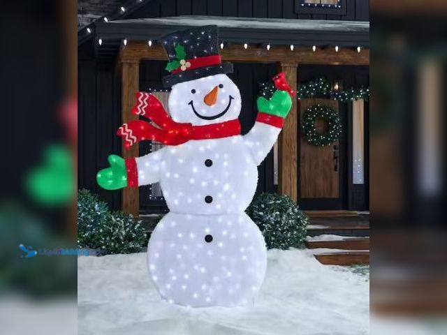 Lot 49-1544827 - Home Accents Holiday 8 ft. Yuletide Lane Giant-Sized LED Snowman Holiday Yard Decoration Y15, Model ...