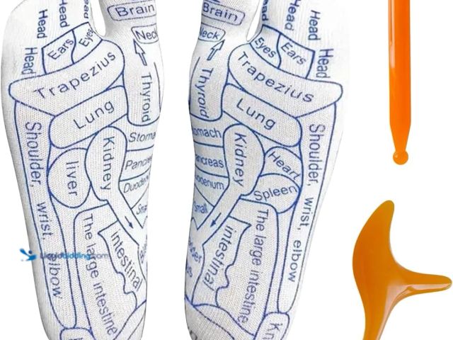 Lot 49-5393391 - Reflexology Socks with Massage Tools 1 Pair - NEW - The Reflexology Socks includes a massage pen, tr...