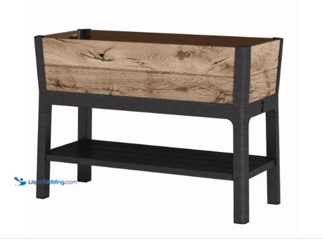 Lot 49-1631008 - Keter Elevated Black/Brown Garden Bed, Model # 731161063961, Unused.  Ref#WM0713
