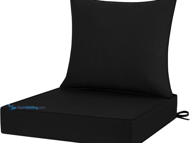 Lot 49-3528831 - Outdoor Chair Cushions 24x24, Patio Furniture Cushions with Removable Cover, Outdoor Deep Seat Cushi...