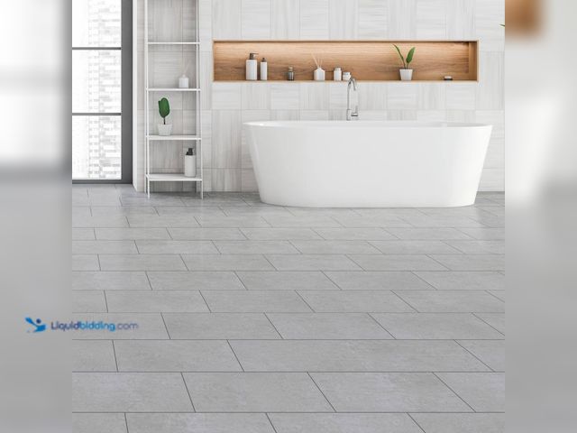 Lot 49-5484812 - Lifeproof
Glenbarr Concrete 22 MIL x 11.9 in. W x 23.8 in. L Click Lock Waterproof Vinyl Tile Floor...