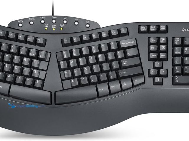 Lot 49-5462020 - Perixx PERIBOARD-512B Wired Ergonomic Keyboard - Split Keyboard, Wrist Rest, Natural Typing - Wired ...