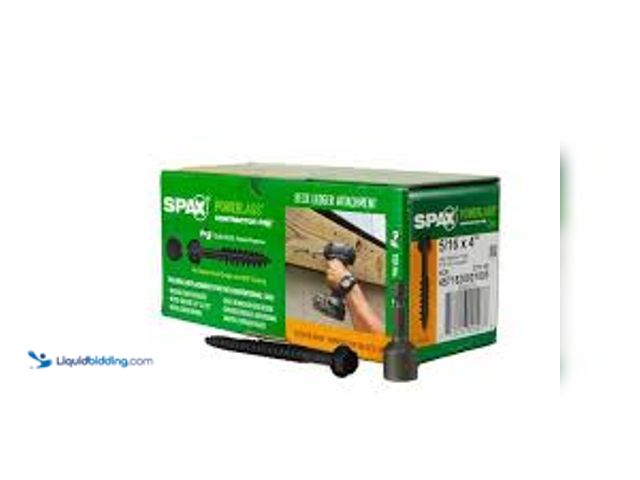 Lot 49-5461049 - SPAX 5/16 in. x 4 in. Exterior Hex Head Structural Wood Lag Screws Powerlags Hex (50 Each) Bit Inclu...