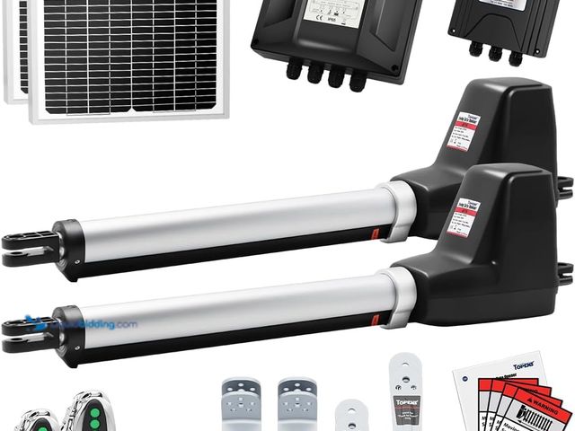 Lot 49-5475480 - TOPENS AT6132S Solar Dual Swing Gate Opener Medium Duty Automatic Gate Motor for Double Swing Gates ...