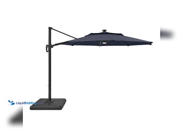 Lot 49-5556932 - Hampton Bay
11 ft. Aluminum Cantilever Solar LED Offset Patio Umbrella in Midnight Blue. Model # UR...