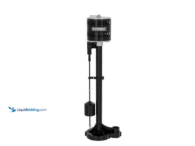 Lot 49-1568979 - Everbilt 1/3 HP Plastic Pedestal Sump Pump Model # SPL03303, Slightly Used  Ref#HDPA0115