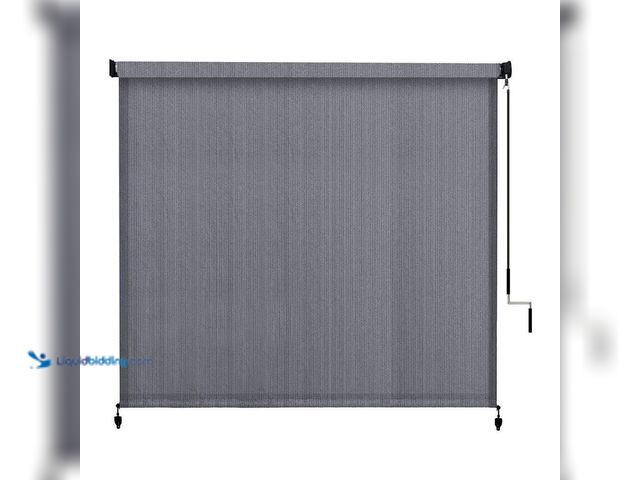 Lot 49-5484844 - DIFY
9 ft. x 8 ft. Anthracite 200 GSM HDPE Fabric Roller Shades with Hand Crank, 95% UV Blocking fo...