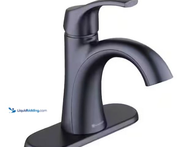 Lot 49-1569464 - Glacier Bay Arnette Single Handle Single Hole Bathroom Faucet in Matte Black, Model # HD67958W-6410H...
