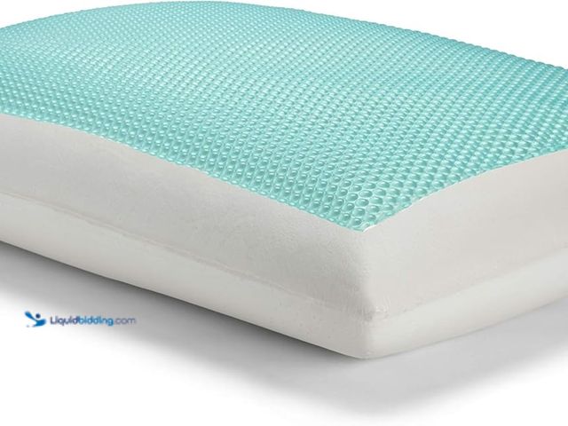 Lot 49-5408507 - Sealy essentials  Memory Foam Gel Cooling Pillow, Standard, white. [Model: F01-00597-ST0] Unused