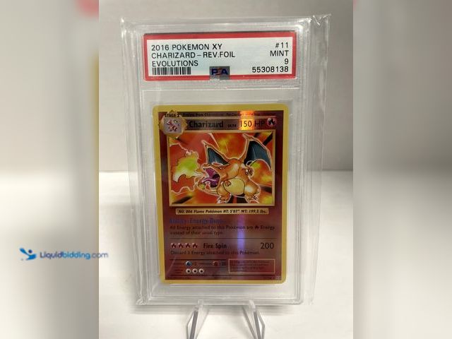 Lot 49-910522 - 2016 Pokémon XY Charizard Rev Foil Evolutions #11 PSA 9 MINT. Ref:COINS0723