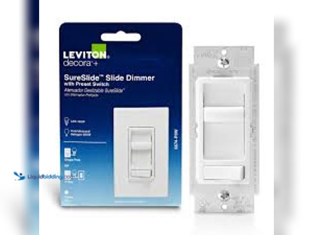 Lot 49-5462003 - QTY 2 - Leviton SureSlide Dimmer Switch for Dimmable LED, Halogen and Incandescent Bulbs - White Mod...
