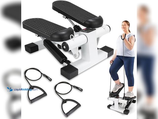 Lot 49-3511806 - Mini Stepper for Home Exercise, Portable Stair Stepper with LCD Monitor and Resistance Bands, 260lbs...
