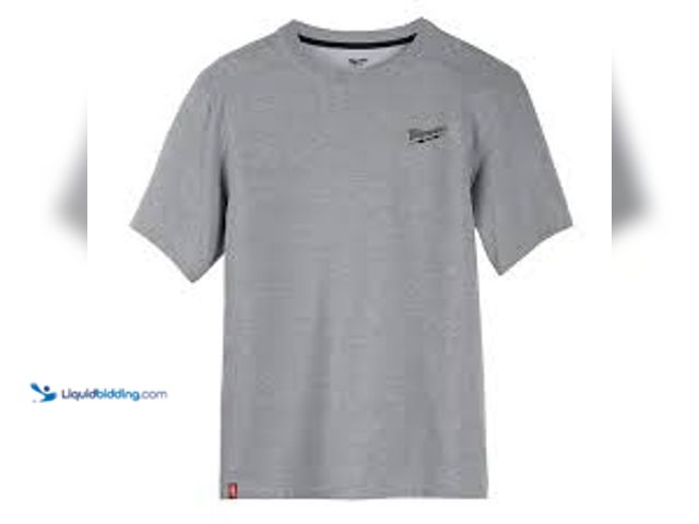 Lot 49-3540361 - One Grey, One Blue Size XL - Milwaukee Men's X-Large  Cotton/Polyester Short-Sleeve Hybrid Work T-Sh...