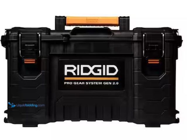 Lot 49-5460986 - RIDGID
Pro Gear System Gen 2.0 Stackable Durable 22 in. Modular Tool Box Storage With Heavy Duty La...