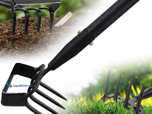 Lot 49-1516349 - Garden Hoe Tool - Heavy Duty 2 in 1 Hula Scuffle Hoes with Cultivator Tiller for Weeding Grass, Loos...